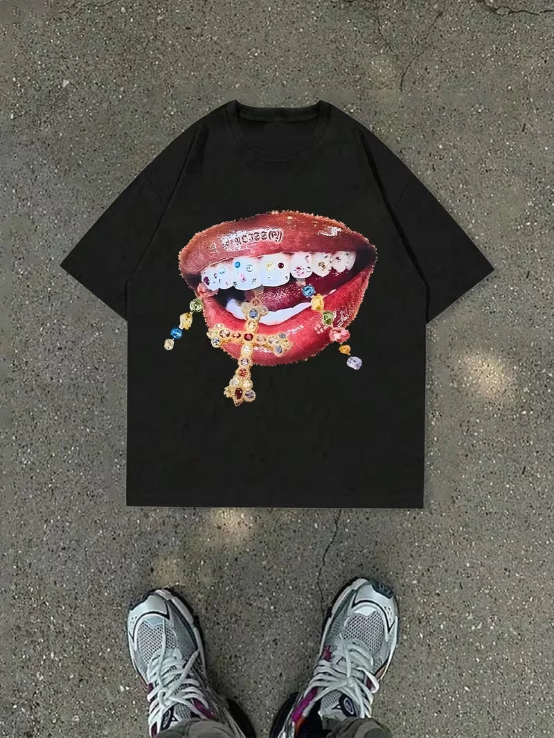 Grillz Lips Hip Hop T-Shirt