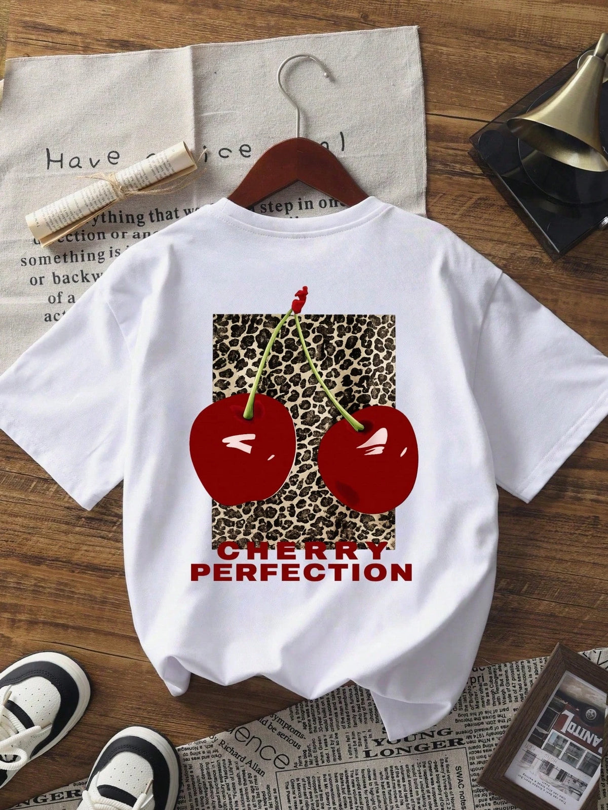 Leopard Cherry Print T-Shirt